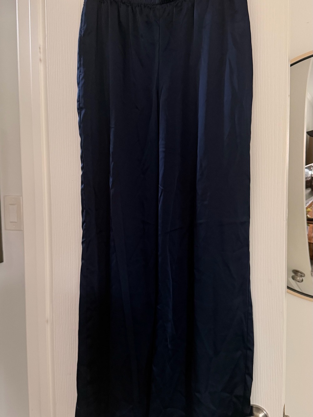 a new day Navy Wide Leg Pants - silky/satin